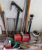 Gas Can, Garden Tools, etc