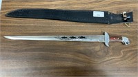 25" Vintage Sword Knife with Leather Cover
