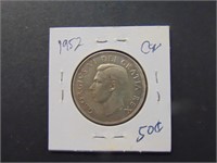 1952 Canadian 50 cent Coin