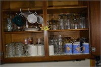 361: Assorted glassware, cups, coffee cups, etc
