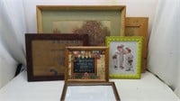 assorted frames and framed wall art