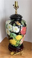 Ginger jar lamp base, big bold white,yellow