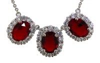 Elegant 9.60 ct 18" Ruby Evening Necklace