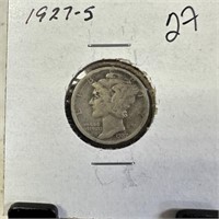 1927-S MERCURY SILVER DIME