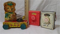 Vintage Fisher Price Pocket Radios & Bear