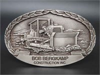 Bob Bergkamp Construction BeltBuckle Solid Pewter