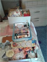 THREE BOXES OF CRAFT ITEMS  & PAINT