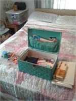 SEWING BOX WITH CONTENTS