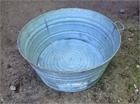 Galvanized Wash Tub, 24" diameter x 11 1/2"