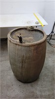 Galvanized oil barrel