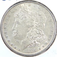 1884-P MORGAN SILVER DOLLAR $1.00