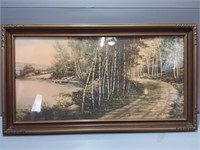 Antique Quebec Country Road Painting