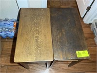 Pair of wooden side tables 12.5inx23inx22.5in
