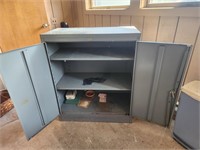 Metal cabinet 36"w 18"d 42"h , adjustable shelves