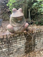 Large clay Frog garden decor