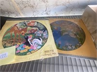 2 Walt Disney picture disk records – Bambi,