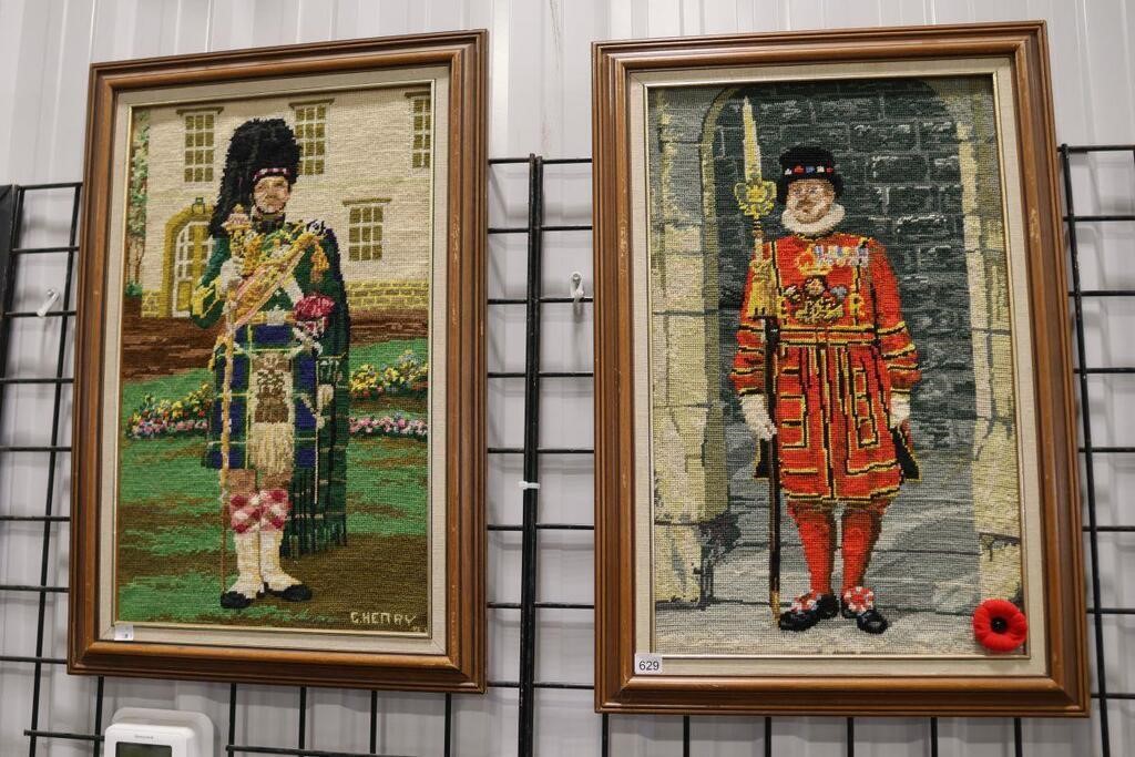 2 FRAMED NEEDLEPOINTS