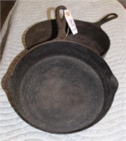 (2) CAST IRON SKILLETS