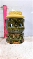 Vintage Japan Green Cat Cookie Jar