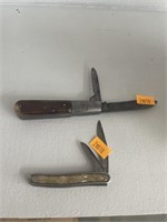 2 vintage pocket knives (miller bros. &