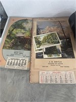 2 vintage calendars, Great Cacapon, Paw Paw WV