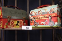 SET OF 2 VINTAGE LUNCH BOXES