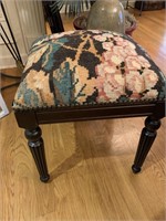 UPHOLSTERED WOOD STOOL - 18 X 18 X 20 “