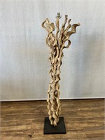 Twisted Wood Branches Look Floor Lamp