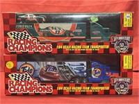 2 NIB 1:64 Scale NASCAR Semi Die-Cast