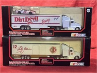 2 NIB 1:64 Scale NASCAR Semi Die-Cast