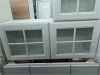 White Upper Cabinet with Glass (42 x 12 x 18)