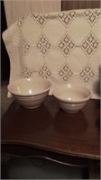 Vintage Two New Roseville Memories Mixing Bowls