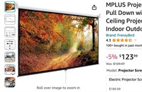 MPLUS Projector Screen 100 inch 16:9 4K HD