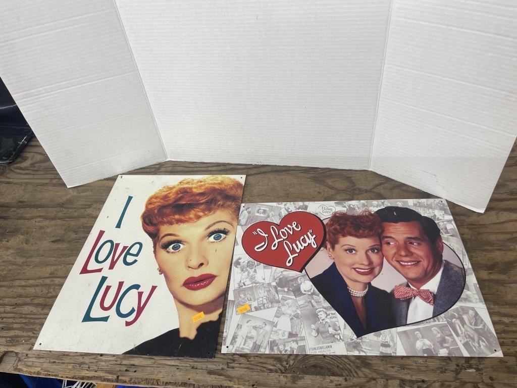 2 I love Lucy metal signs