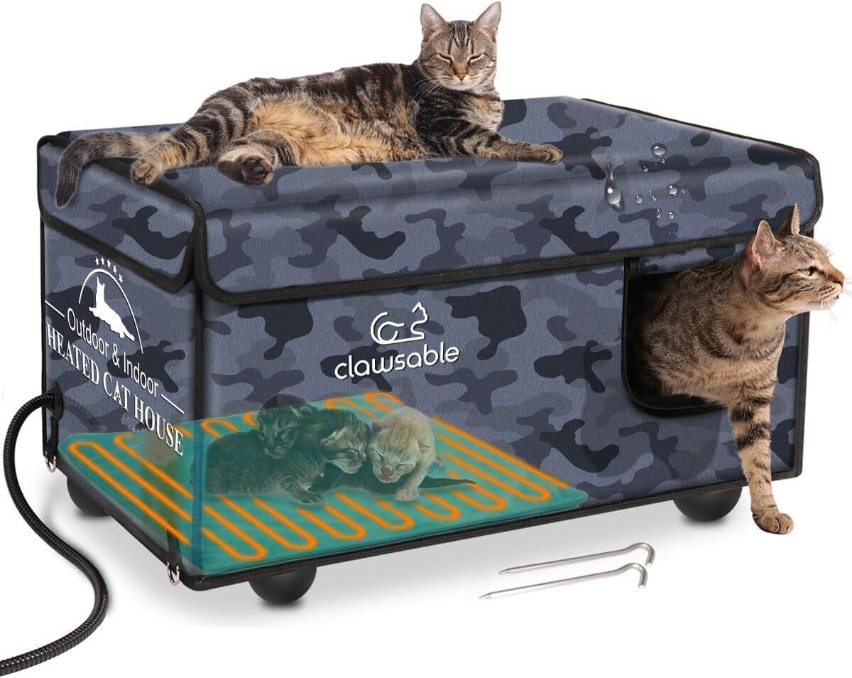 $120 Indestructible Heated Cat House for Outdoors