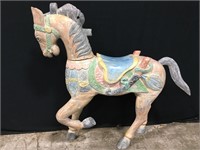 Large Carved Wood Horse