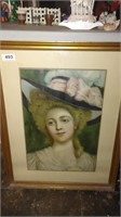 large print of Victorian lady