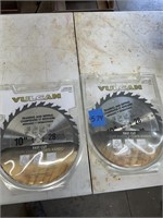 2 10" vulcan saw blades for wood-new