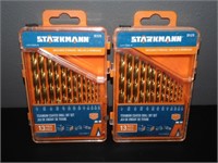 2 New Starkman 13pc Titanium Drill Bit Set
