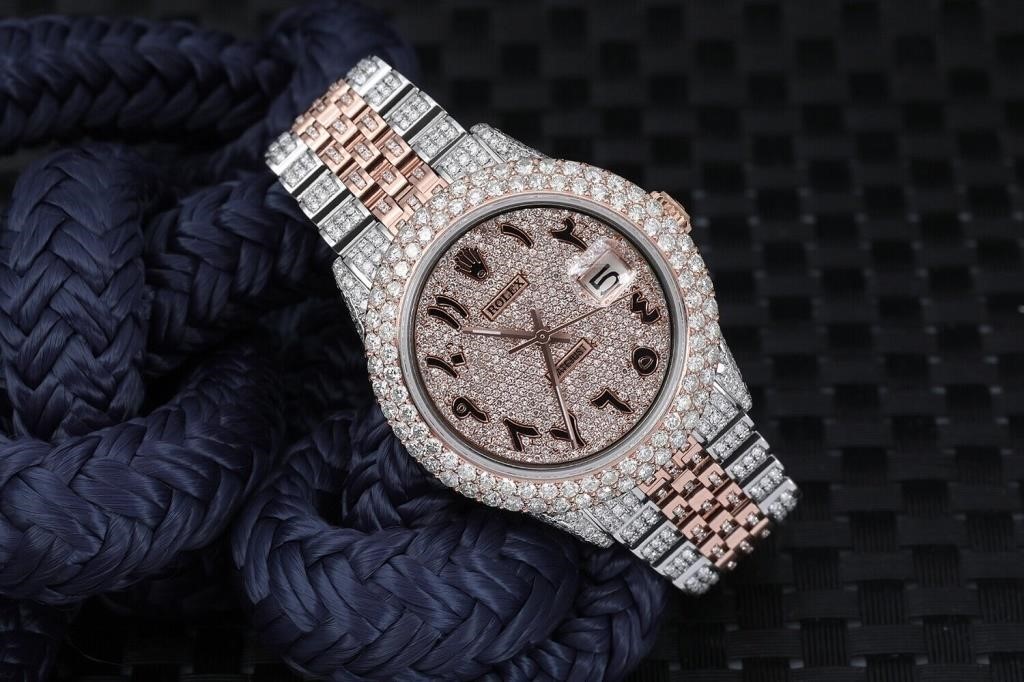 Rolex Men Datejust Diamond Watch 12 ct