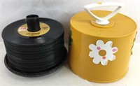 Vtg. 45rpm Records W/ Disk-go-case