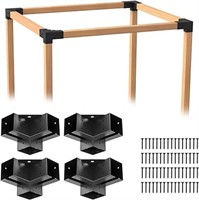 ORIGLE Pergola Brackets, 4PCS Pergola Kit 3-Way Ri