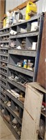 Industrial hardware wall bins, contents included