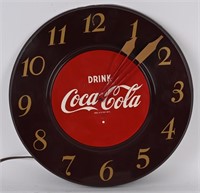 1950s DRINK COCA COLA TIN CLOCK