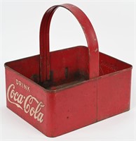 COCA COLA TIN EMBOSSED 12 PACK CARRIER