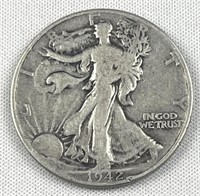 1942 Walking Liberty Silver Half Dollar, US 50c