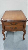 BASSETT FRENCH PROVINCIAL END TABLE WITH DRAWER