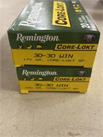 Two boxes 30–30 Winchester ammunition