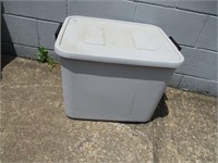 20 Gallon Locking Lid Gray Tote