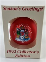 Season's Greeting 1992 Tree Ornament